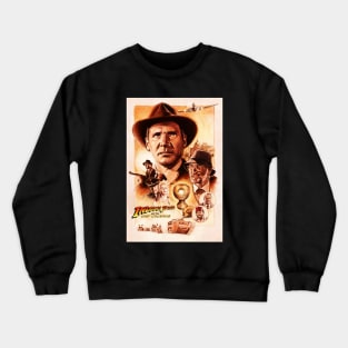 The last crusade poster - newspaper style Crewneck Sweatshirt